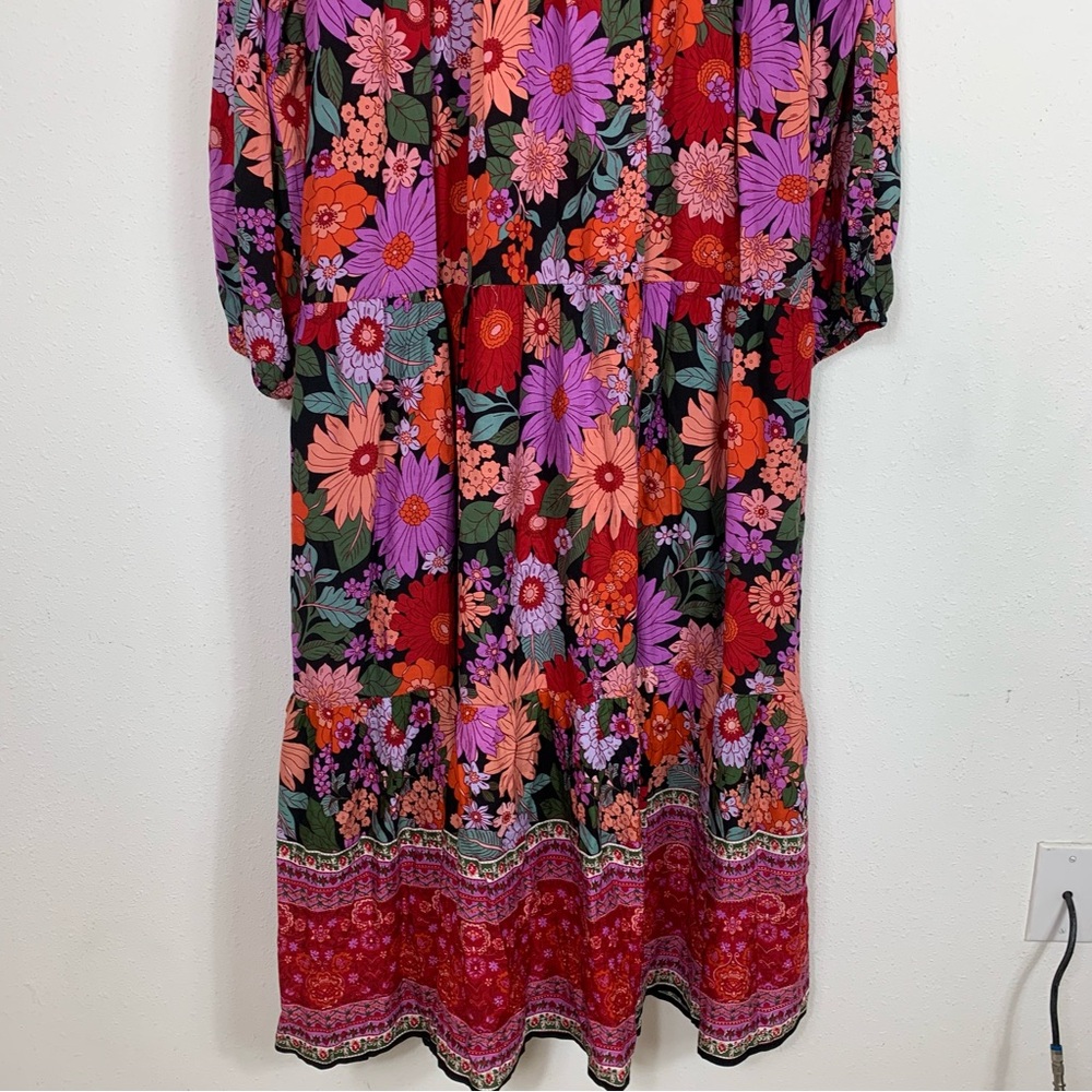 Baltic Born Floral Maxi Dress in Black, Red, Pink, Purple - Picture 12 of 12
